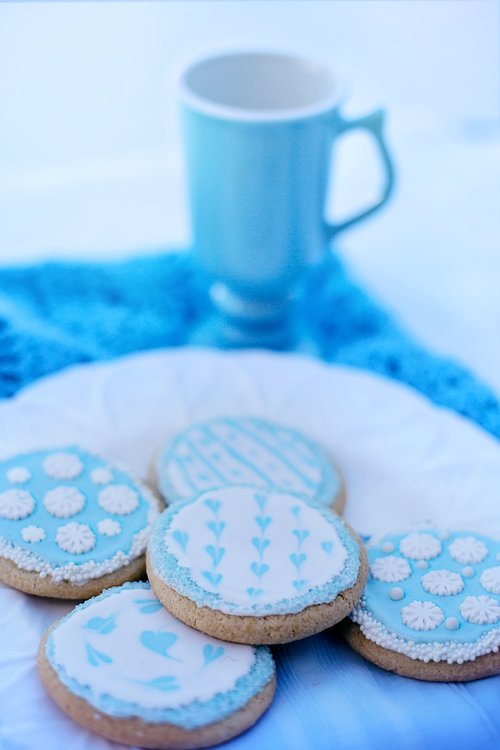 snowflake cookies  winter  cold