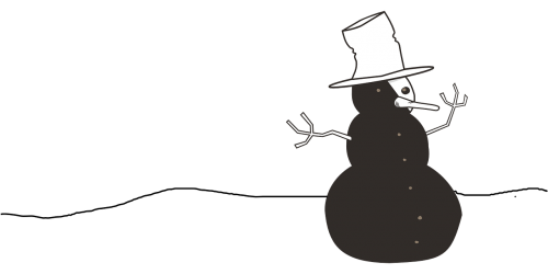 snowman top hat winter