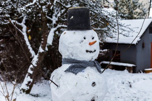 snowman  winter  snow