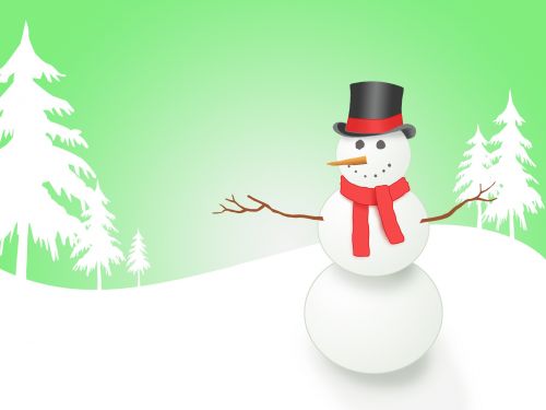 Snowman With Trees