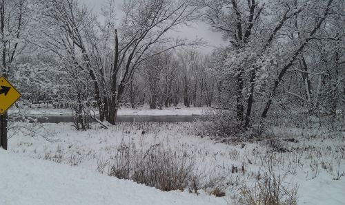 Snowy Morning, Wisconsin River