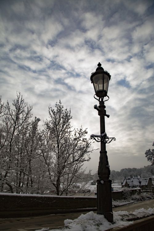 Snowy Street Lamp