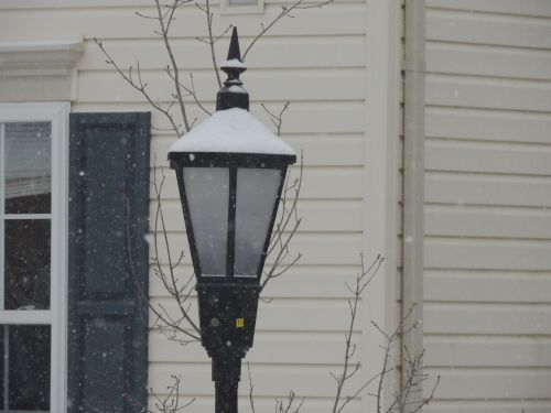 Snowy Street Light