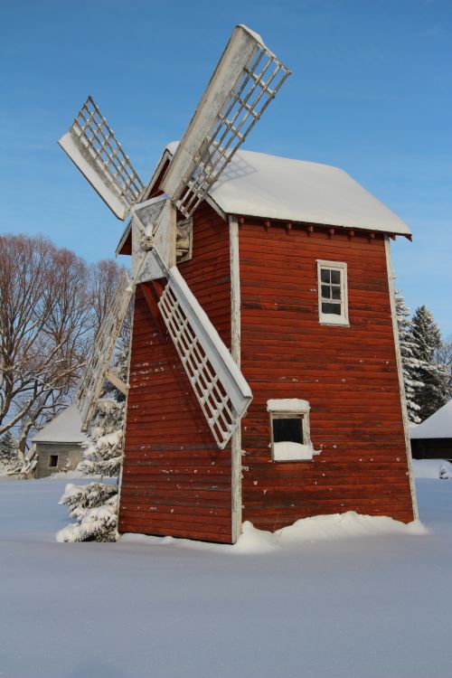 Snowy Windmill