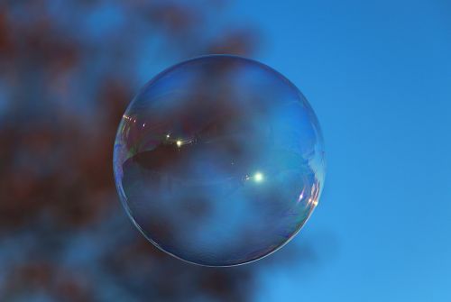 soap bubble colorful mirroring