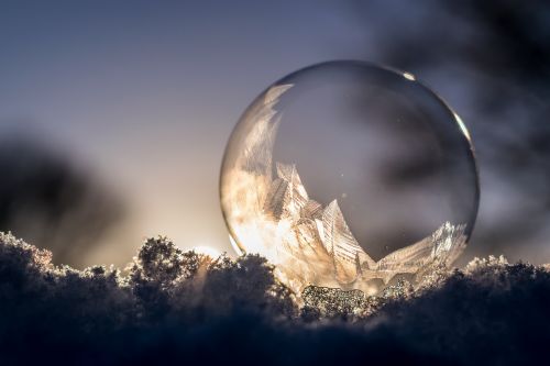 soap bubble frozen frozen bubble