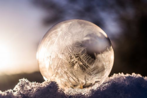 soap bubble frozen frozen bubble