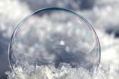soap bubble winter cold