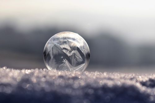 soap bubble frozen frozen bubble