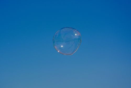soap bubble transparency blue sky