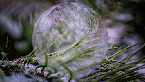 soap bubble  frozen  ice