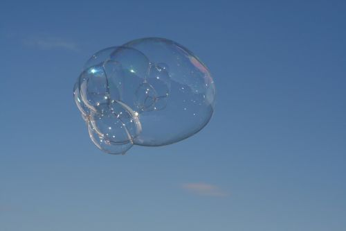 soap bubble sky blue