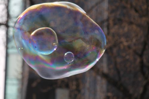 soap bubble light iridescent
