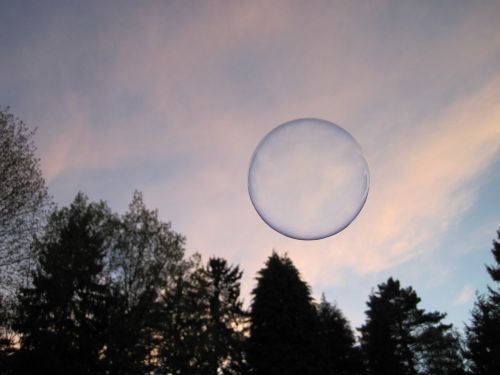 soap bubble shimmer sky