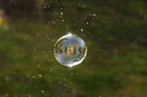 soap bubbles colorful balls