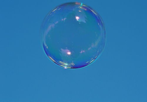 soap bubbles colorful balls