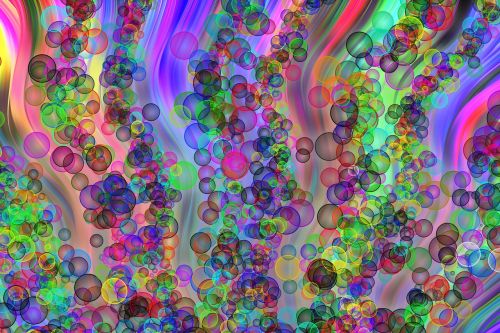 soap bubbles circle rainbow