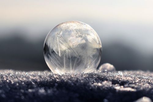 soap bubbles frozen frozen bubble