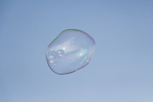 soap bubbles blow float
