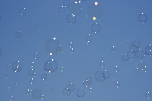 soap bubbles  sky  float
