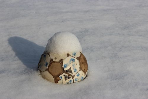 soccer ball snow