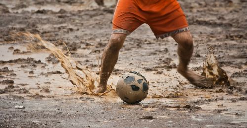 soccer wet rain