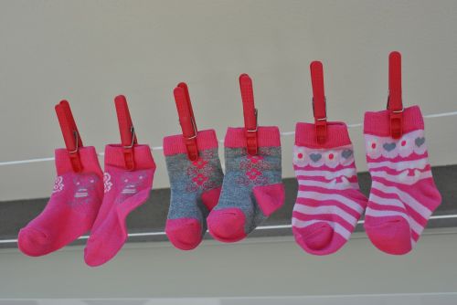 socks pink baby