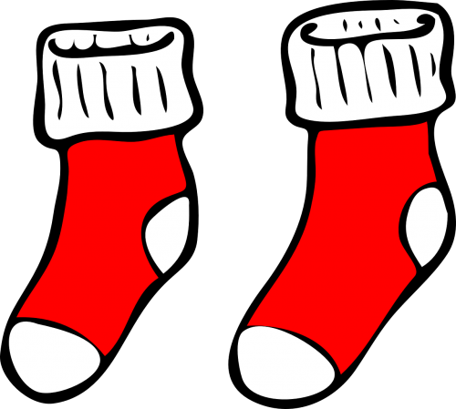 socks red christmas