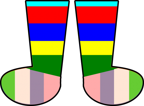socks rainbow footwear