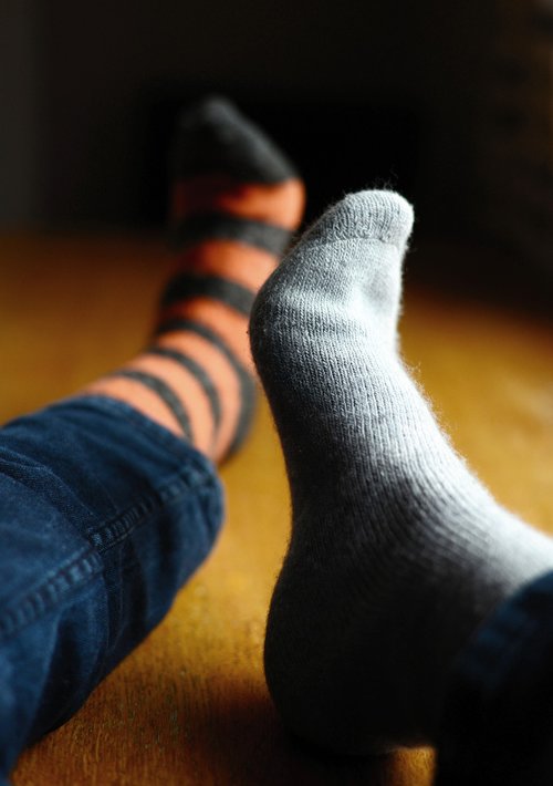 socks  different  bi color