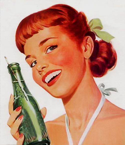 soda bottle old ads