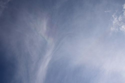 soft fire rainbow in clouds rare afternoon