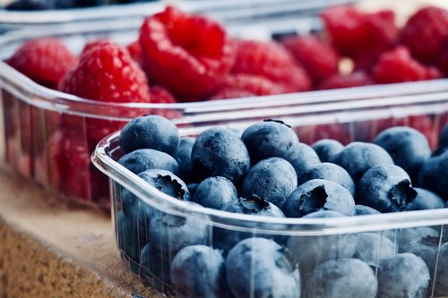 soft fruits  blueberries  raspberries