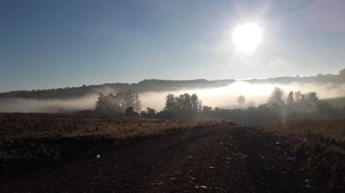 sol fog sunrise