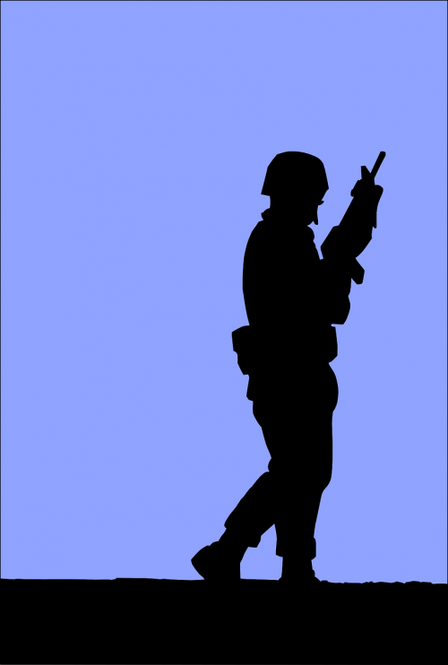 soldier people silhouette
