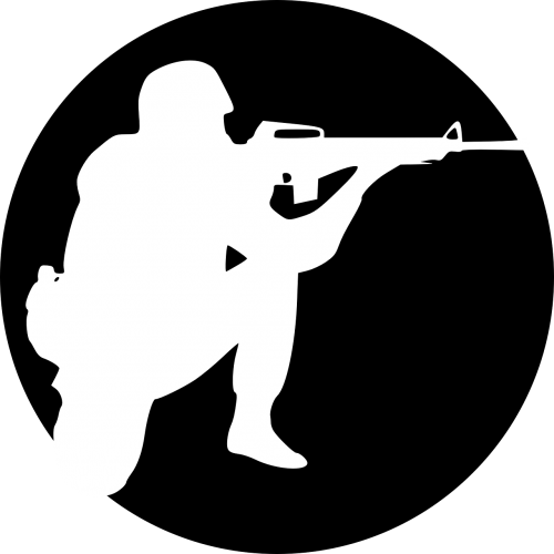 soldier aiming weapon