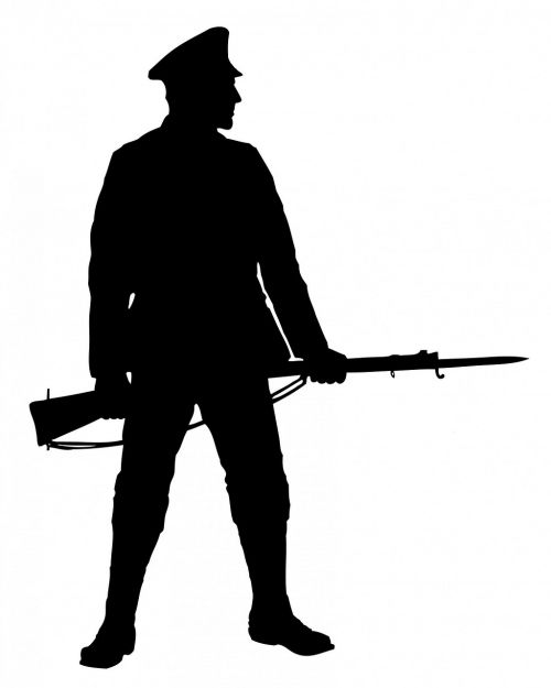 soldier rifle bayonet
