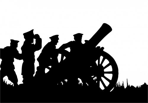 Soldiers With Canon Clipart