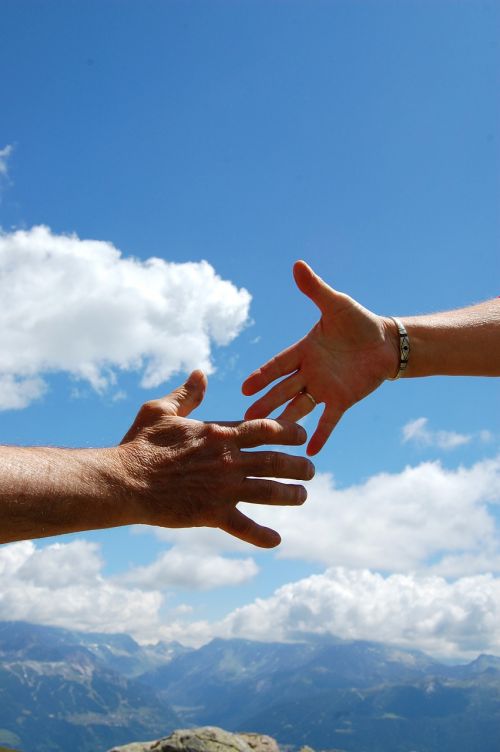 solidarity sky handshake