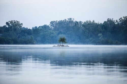 solitude fog lake