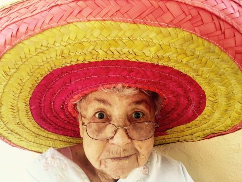 sombrero old woman hat