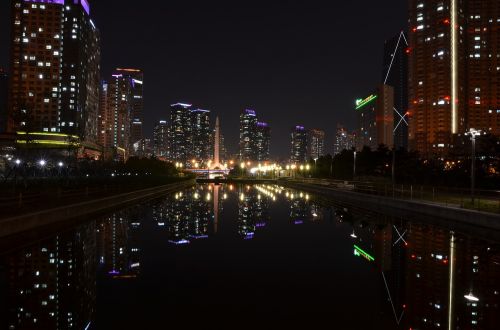 songdo night view incheon