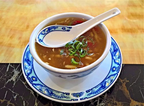 soup  consommé cup  chinese sour spicy soup