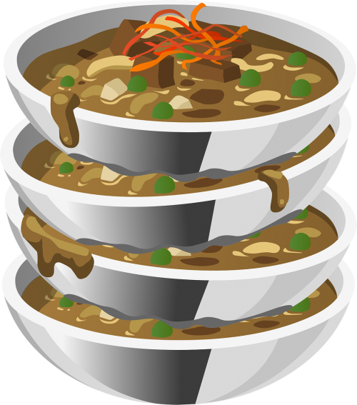 soup bowl stacked