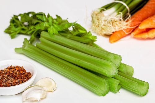 soup greens celery vegetables