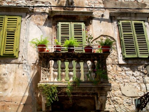 south balcony old house