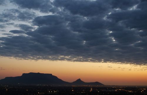 south africa table mountain sunset