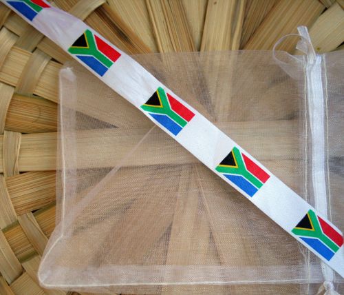 South African Flag On A Ribbon