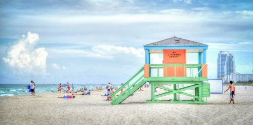 south beach florida lifeguard stand