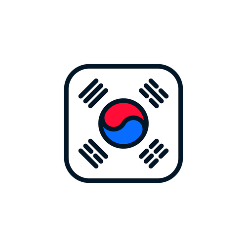 south korea  south korea icon  southkorea flag